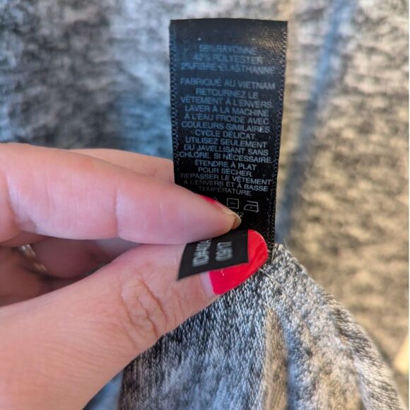 Express Heather Gray Mock Neck Sweater Dress | Women’s Large | Long Sleeve - Picture 3 of 4